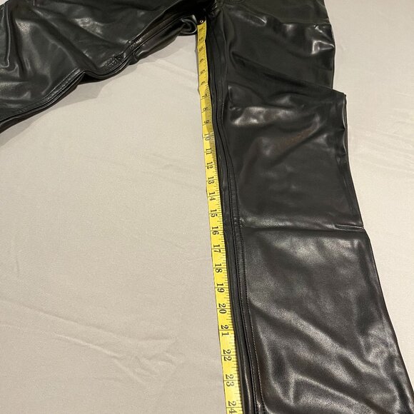 Abercrombie & Fitch Black Faux Leather Pants Size 00 - Picture 4 of 6